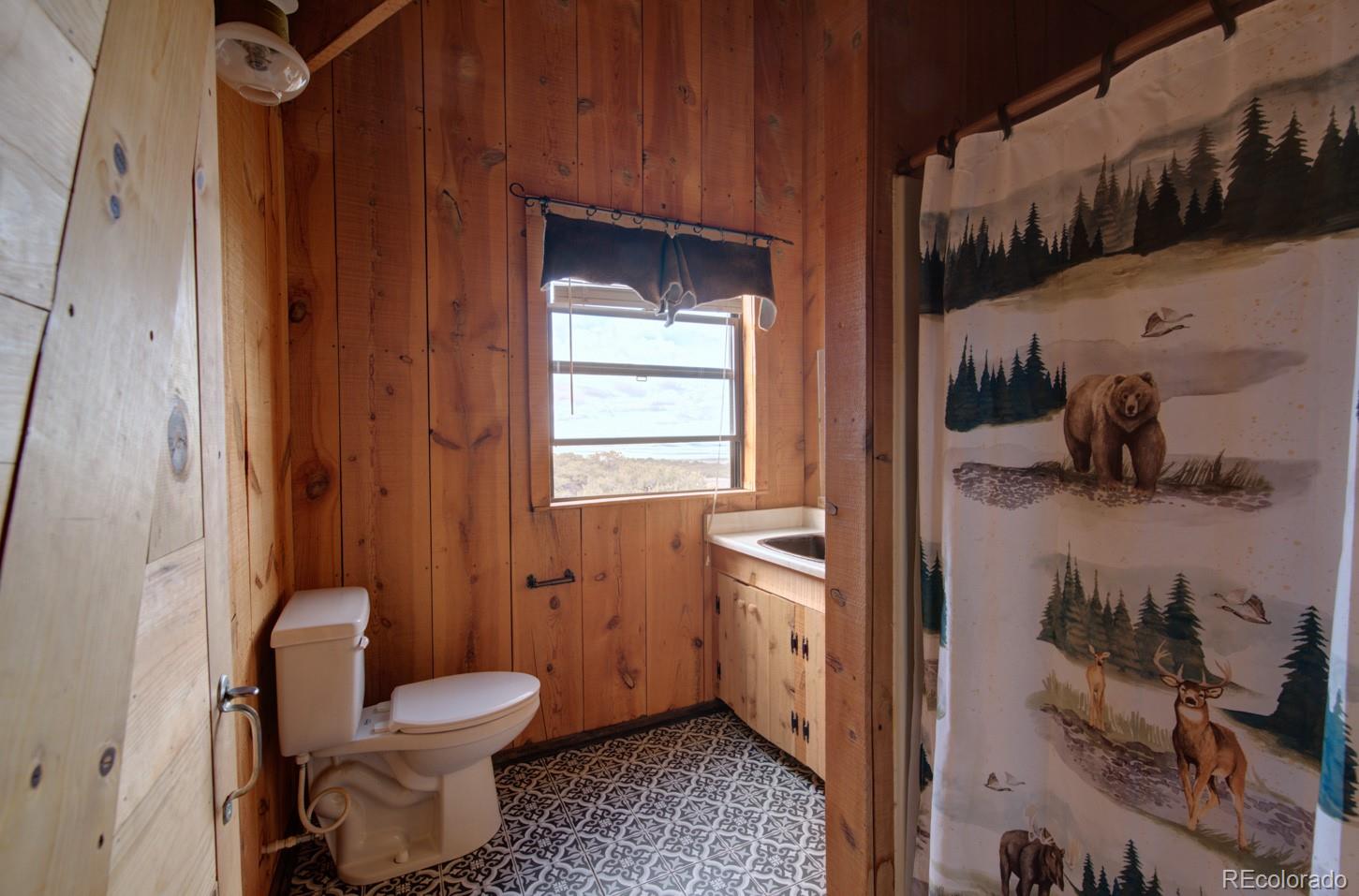 1159 Pfotenhauer Road Fort Garland, CO 81133 - Photo 19 of 46 a bathroom with a toilet a sink and a window