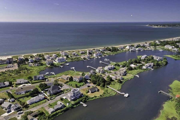 34 Short Beach Road Barnstable, MA 02632 - Photo 7 of 8 an aerial view of a houses with a lake view