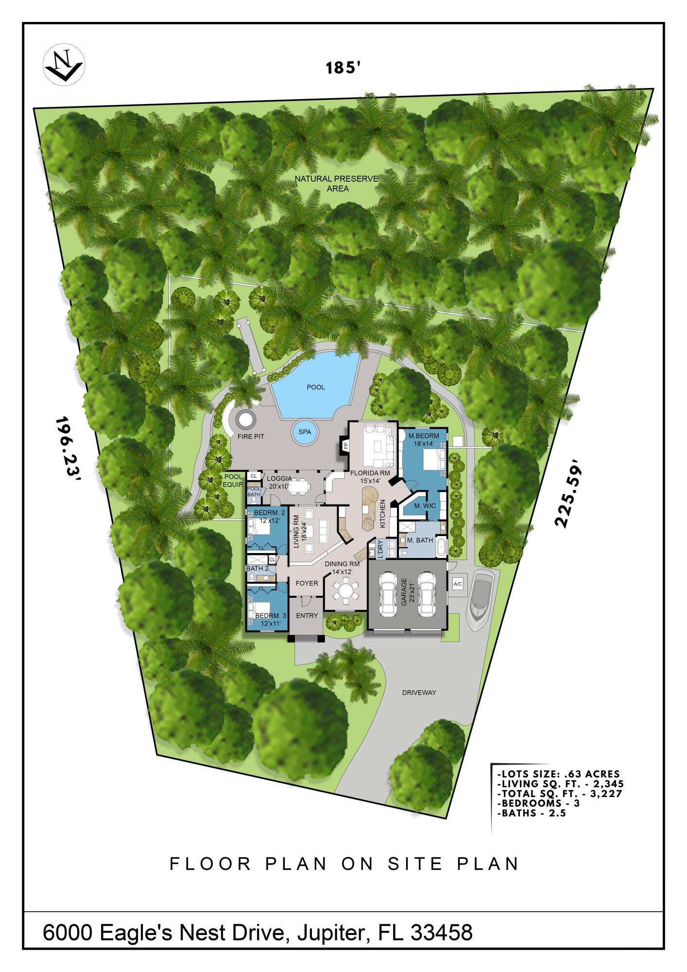 6000 Eagles Nest Drive Jupiter, FL 33458 - Photo 39 of 86 6000 Eagles Nest - Site Plan & Floor Pla