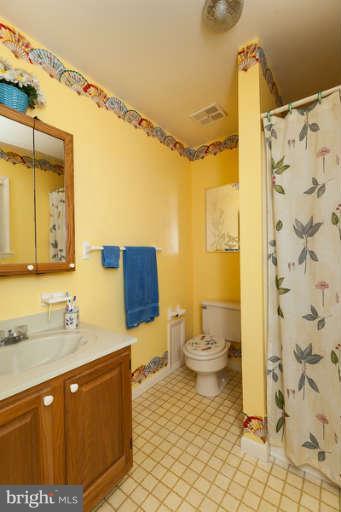2001 Middleborough Road Baltimore, MD 21221 - Photo 14 of 30 a bathroom with a granite countertop sink toilet and shower