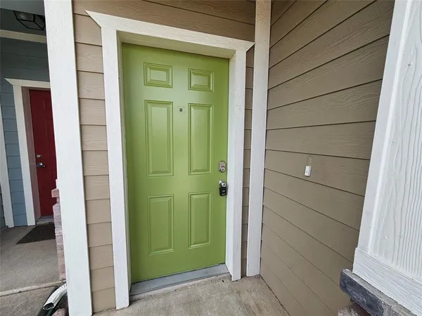 a view of a door of the house