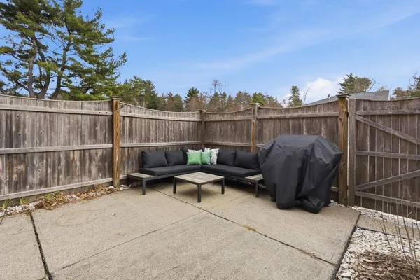 a view of a park with swings
