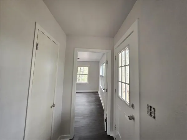 a view of a livingroom with a window