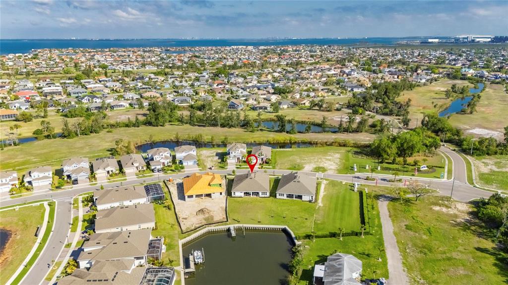 914 Signet Drive Apollo Beach, FL 33572 - Photo 70 of 100 an aerial view of a house with a ocean view