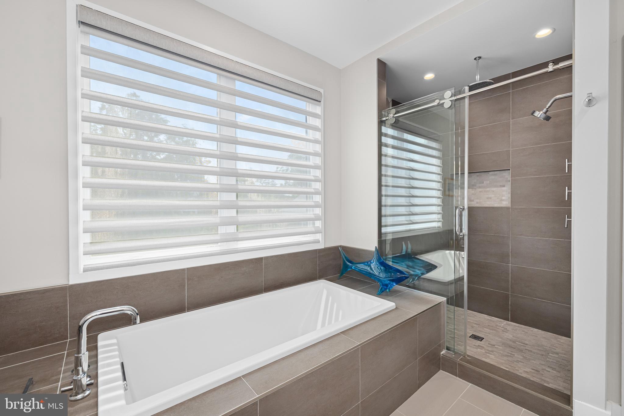 5624 Sherier Place Northwest Washington, DC 20016 - Photo 35 of 60 a bathroom with a tub a sink and a window