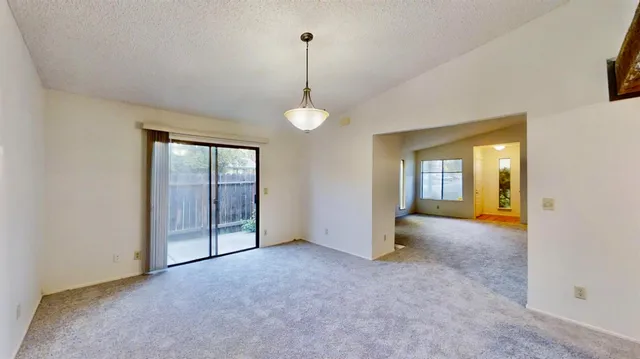 a view of a livingroom with a chandelier