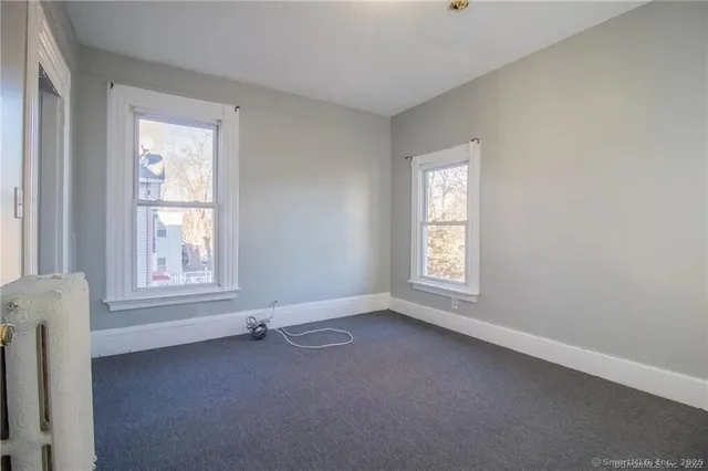 an empty room with a window