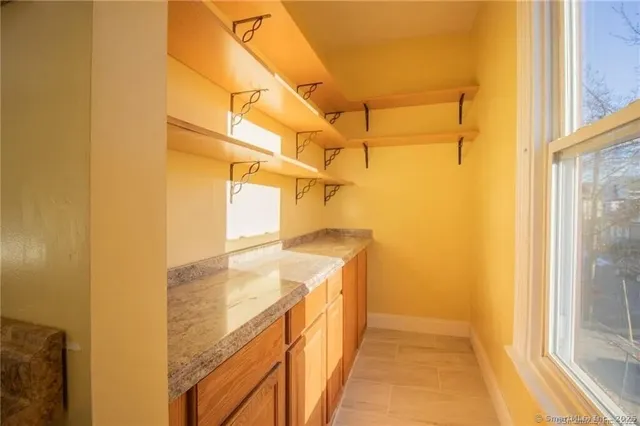 a bathroom with a sink and a shower