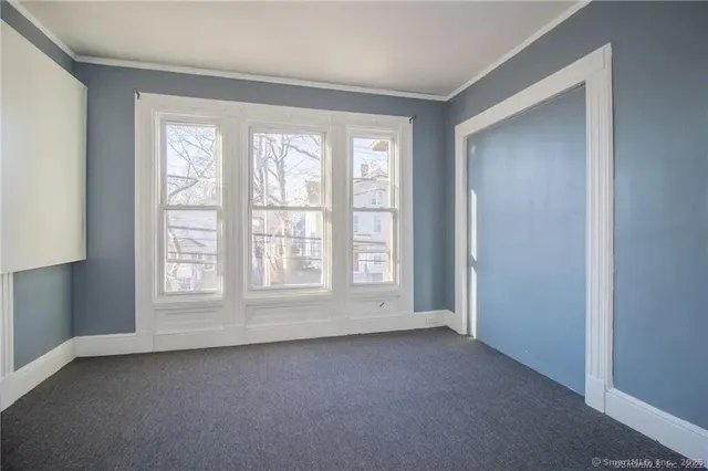 an empty room with a window