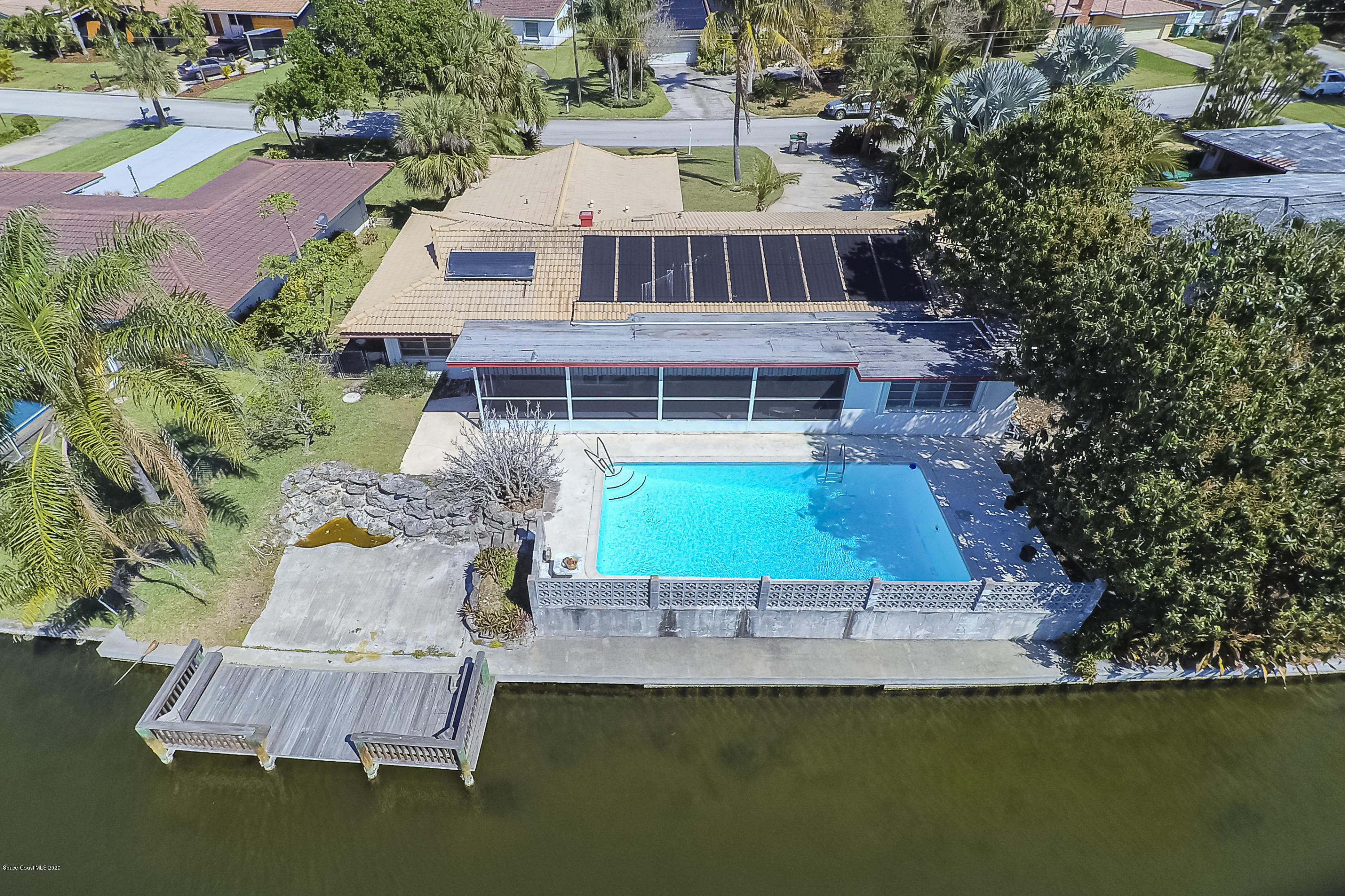 146 Bimini Road Cocoa Beach, FL 32931 - Photo 2 of 24 Rear Aerial View