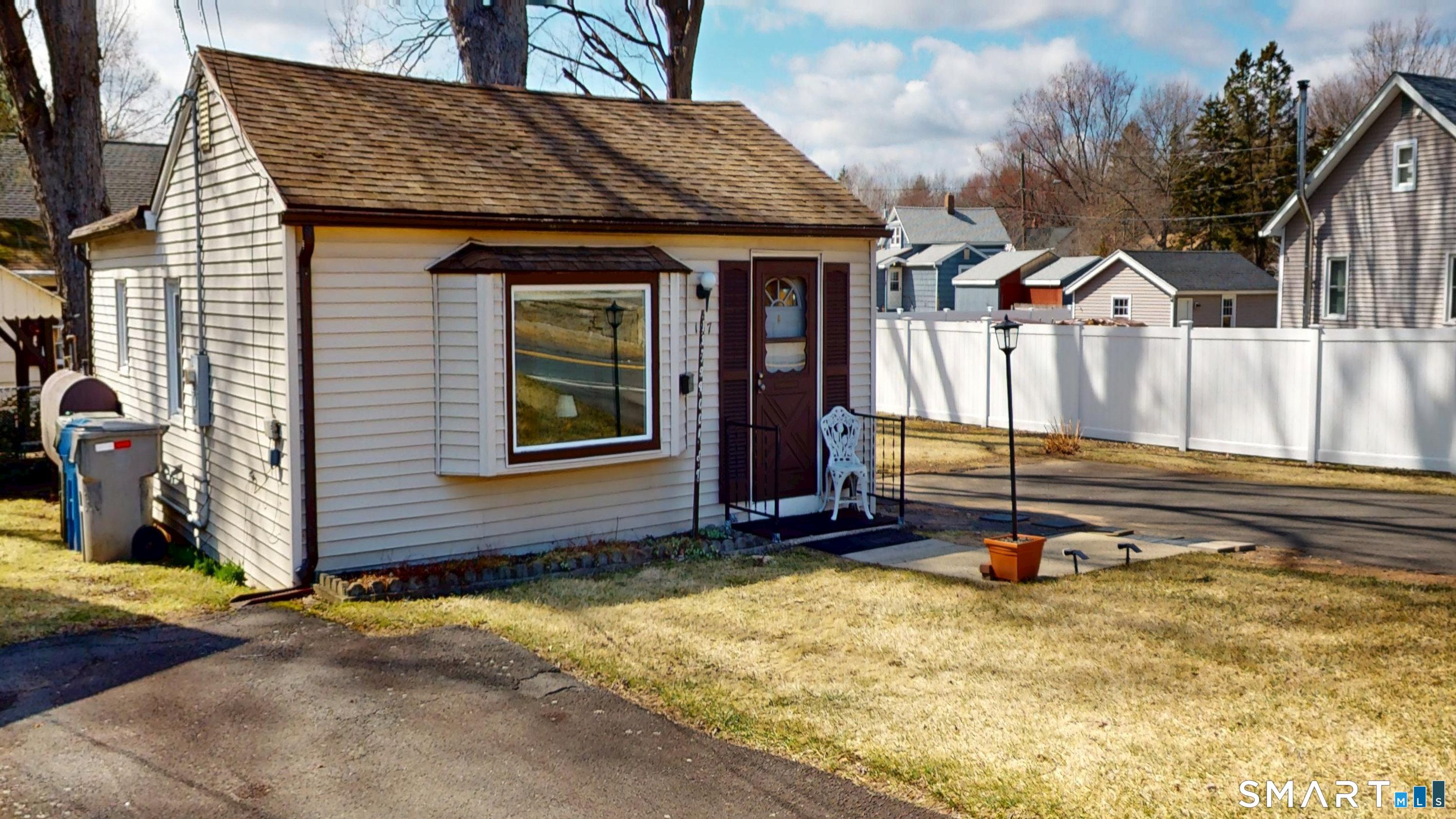 a front view of a house