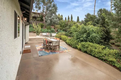 a view of backyard with green space