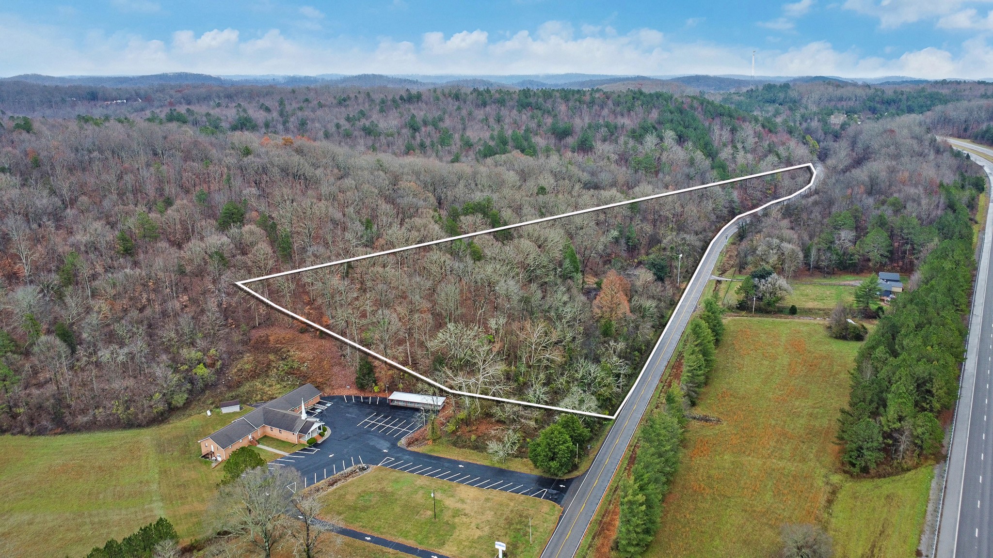 a view of a house with a swimming pool