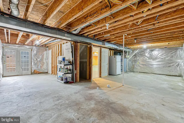 a view of a balcony with wooden floor