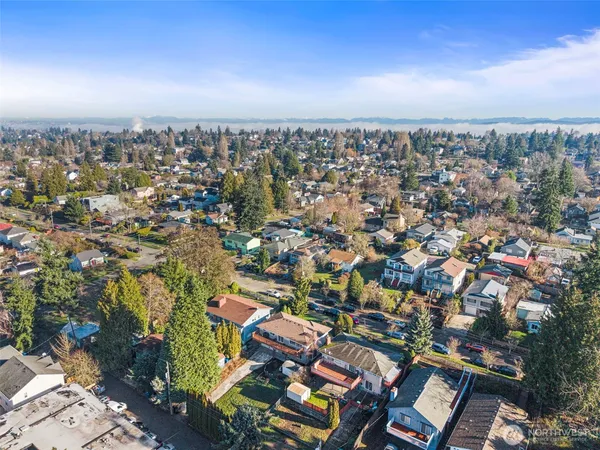 an aerial view of a city