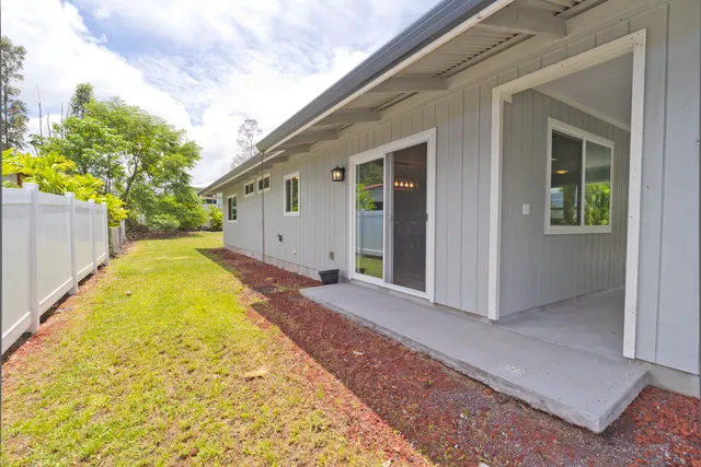 a view of a garden with a bench