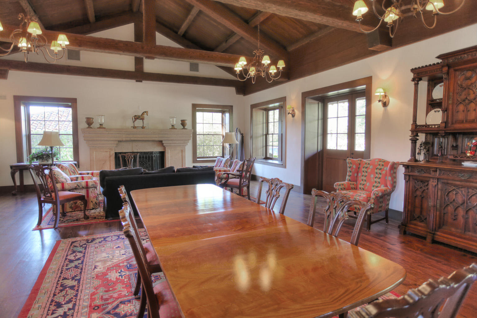 425 Ennisbrook Drive Montecito, CA 93108 - Photo 26 of 30 a view of a dining room with furniture window and wooden floor