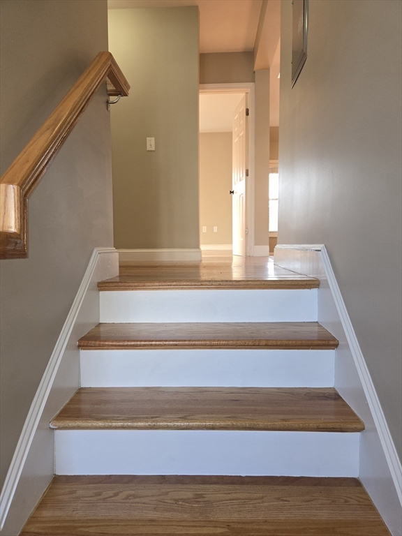 3 Pearl Street, Unit 2 Stoneham, MA 02180 - Photo 8 of 21 a view of staircase with white walls and a rug