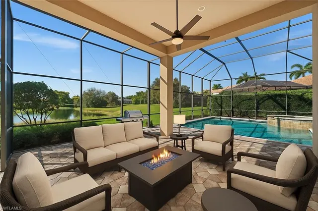 a outdoor living space with patio furniture and a garden