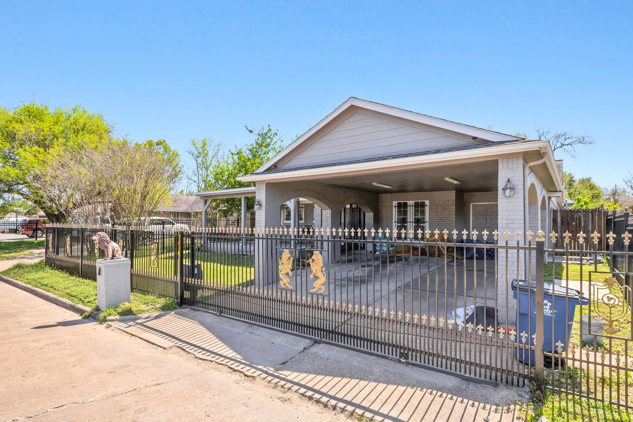 4422 Sandydale Lane Houston, TX 77039 - Photo 2 of 36 a view of a house with a swimming pool and sitting area