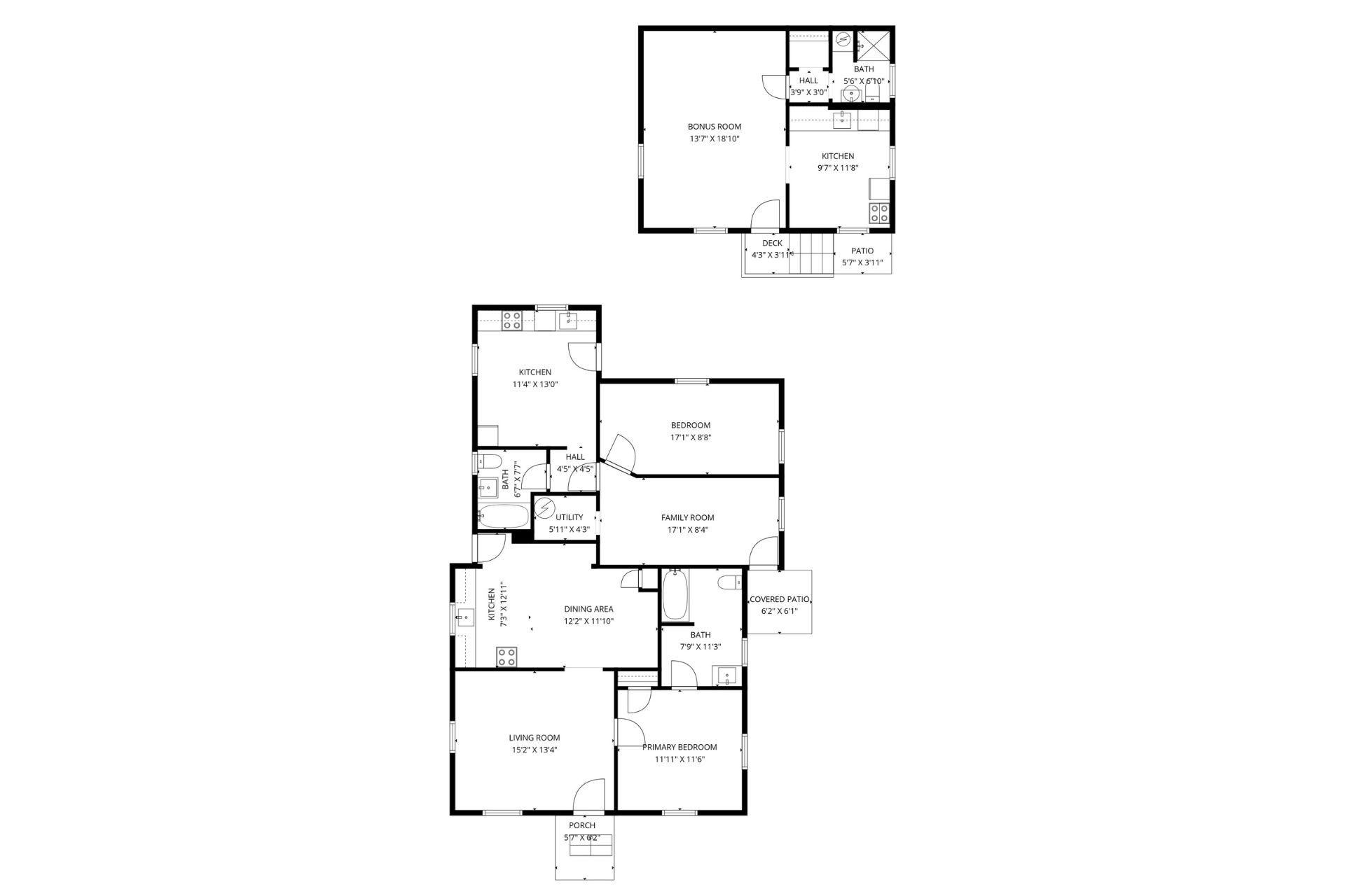 7019 Bonham Street Houston, TX 77020 - Photo 17 of 17 a picture of floor plan