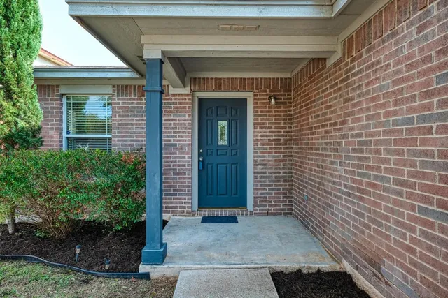 a view of a door of the house