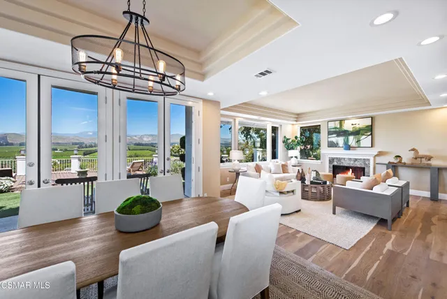 a view of dining room filled with furniture