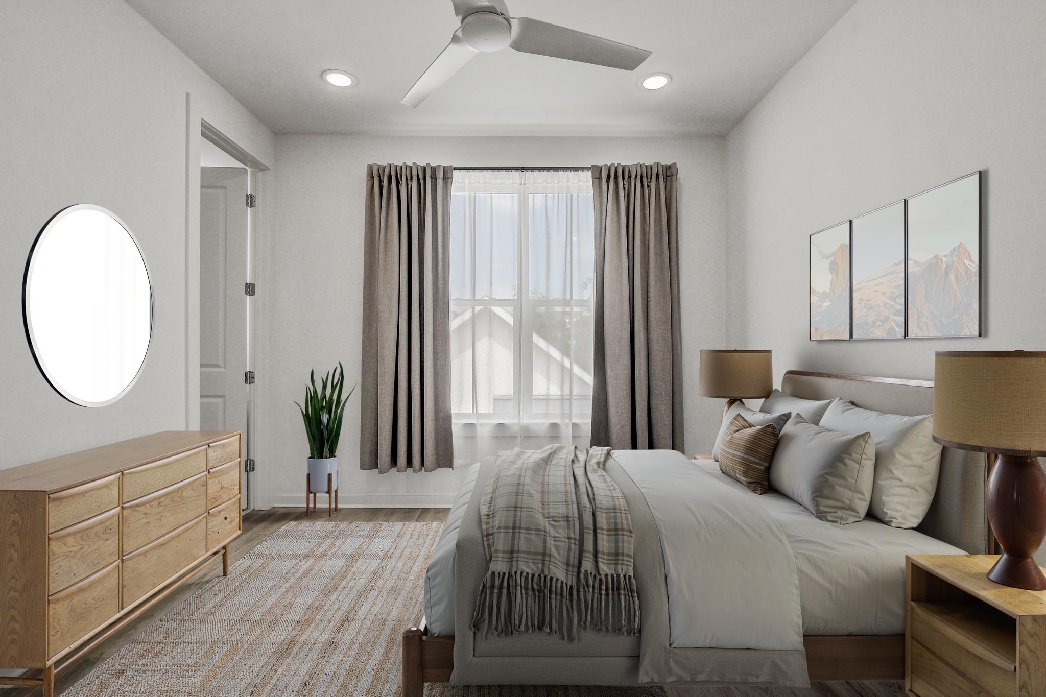 2624 Metcalfe Road, Unit 17 Austin, TX 78741 - Photo 16 of 35 a bed room with a bed mirror and a window