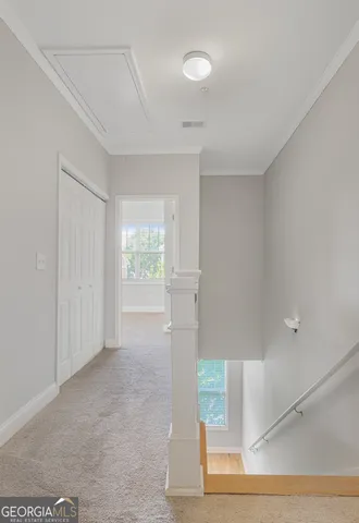 a view of a wall with a shelf