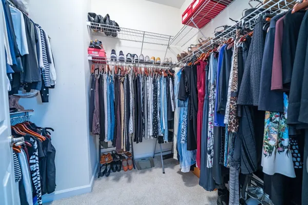 a view of a walk in closet