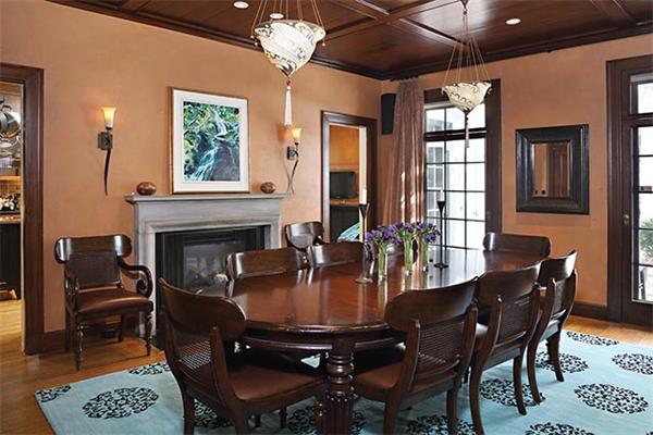 57 Hedge Road Brookline, MA 02445 - Photo 4 of 6 a dining room with furniture a chandelier and window