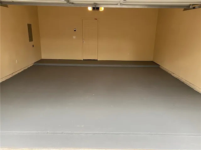 a view of balcony with wooden floor