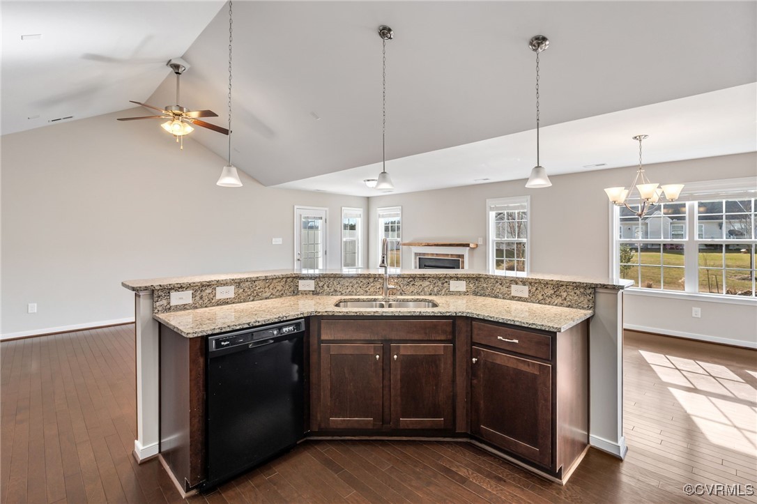 4740 Kennington Park Road Aylett, VA 23009 - Photo 23 of 36 Kitchen featuring dishwasher, ceiling fan with not