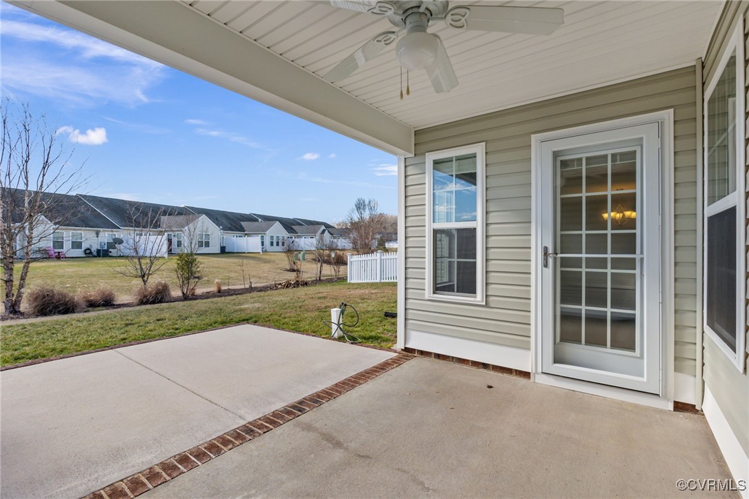 4740 Kennington Park Road Aylett, VA 23009 - Photo 32 of 36 View of patio with ceiling fan