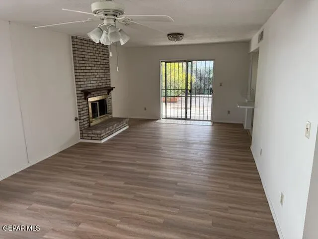 an empty room with a window