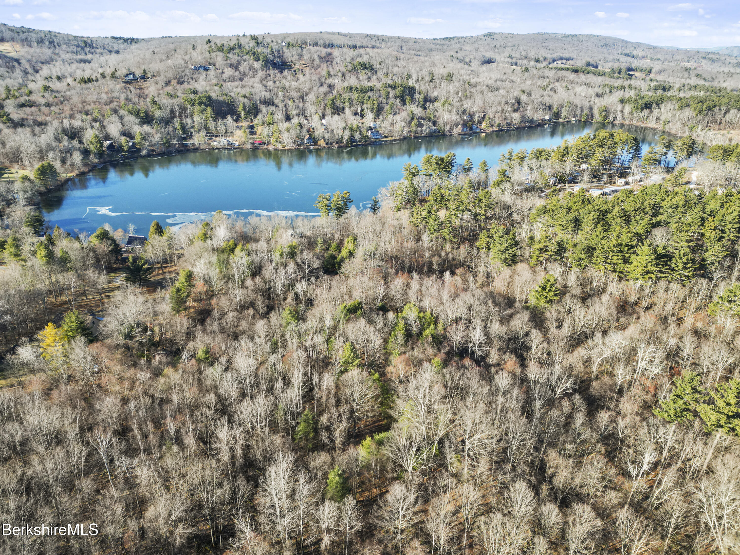 55 Prospect Lake Road Egremont, MA 01230 - Photo 11 of 11 an aerial view of a houses with a lake view