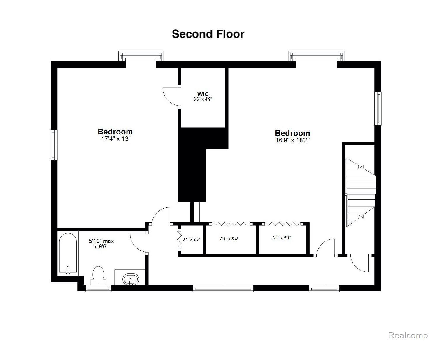 759 Shoreham Road Grosse Pointe, MI 48236 - Photo 59 of 59 Second Floor Floorplan
