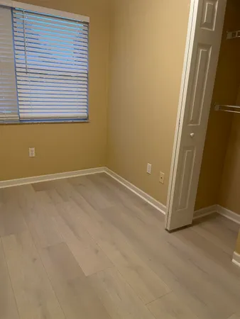 an empty room with a window