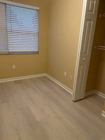 an empty room with a window