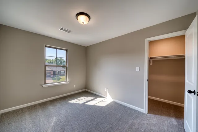 an empty room with a window