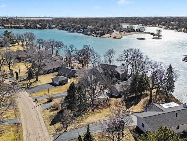 a view of a lake and outdoor space