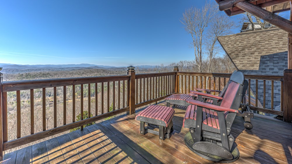 98 Snake Nation Overlook Blue Ridge, GA 30513 - Photo 14 of 41 a roof deck with wooden floor and fence