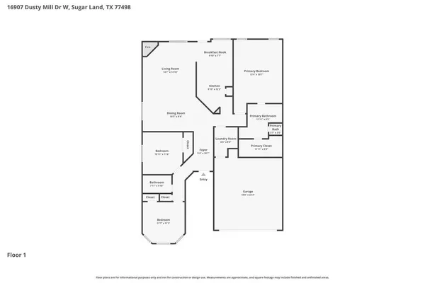 $1,685 | 16907 Dusty Mill Drive East, Sugar Land, TX 77498