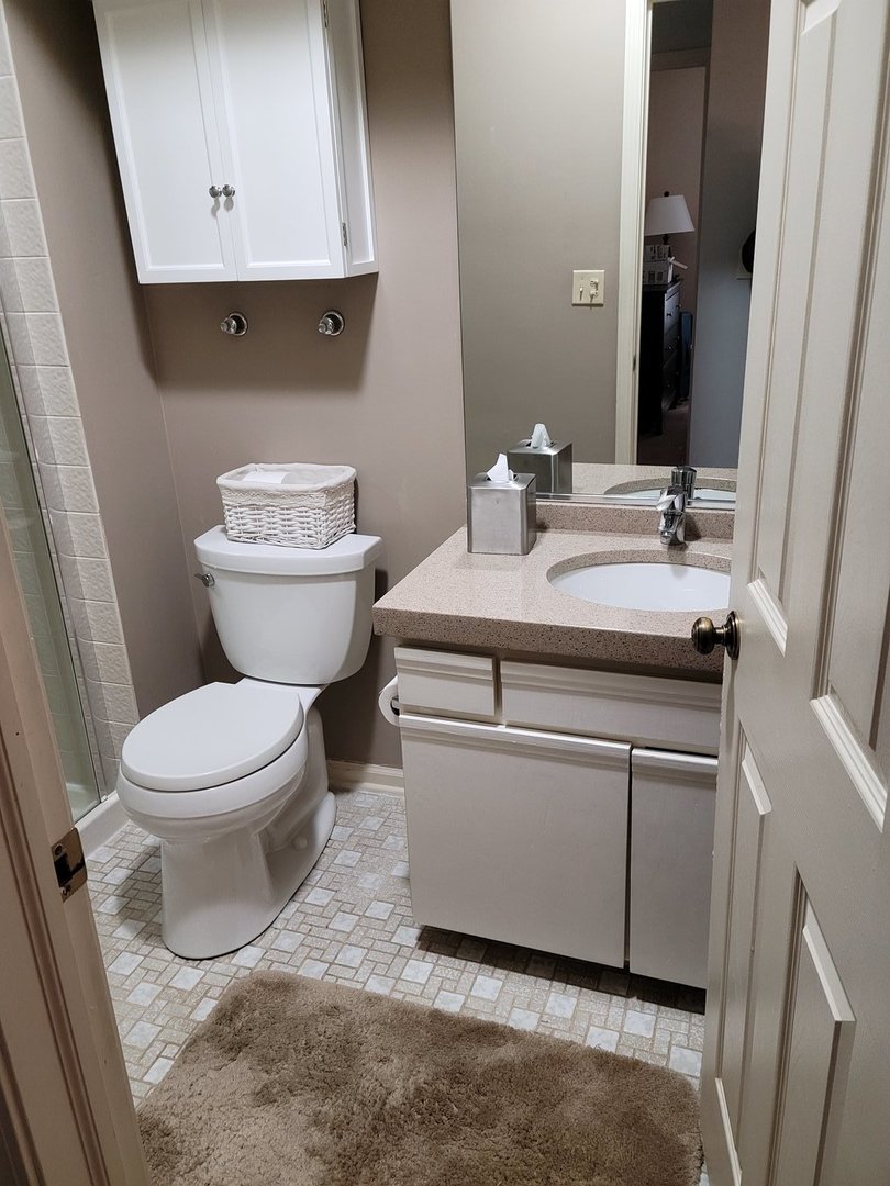 1214 Gulfstream Parkway, Unit 1 Libertyville, IL 60048 - Photo 4 of 10 a bathroom with a toilet sink and mirror
