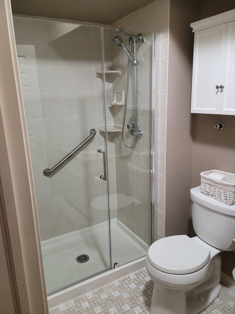 1214 Gulfstream Parkway, Unit 1 Libertyville, IL 60048 - Photo 7 of 10 a bathroom with a shower and a toilet
