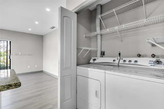 a room with storage and utility