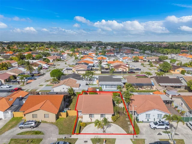 an aerial view of a city