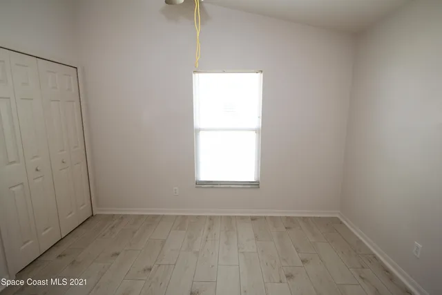 an empty room with a window