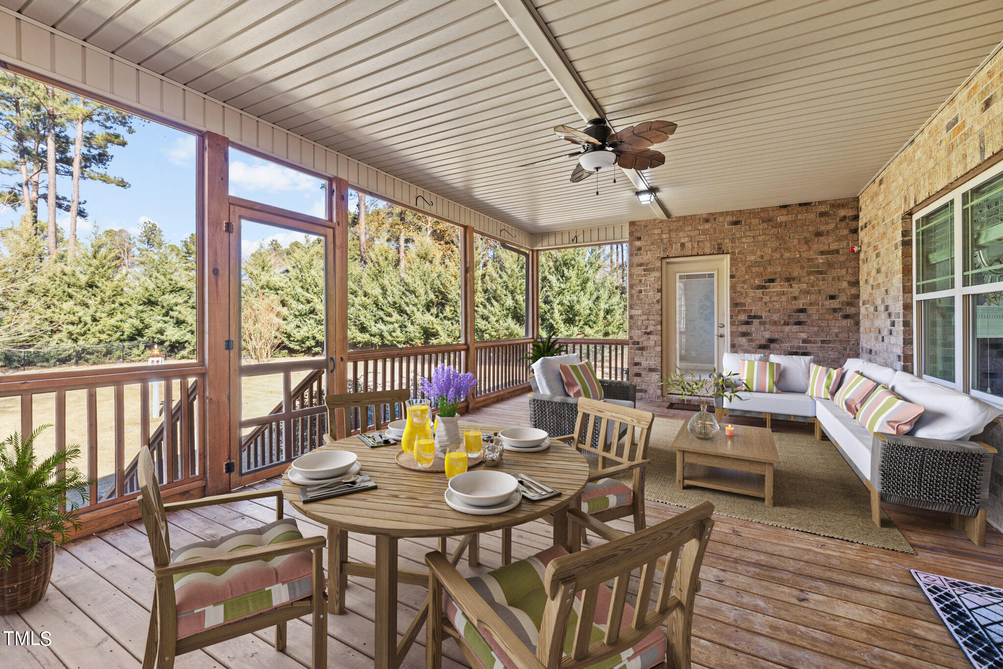95 Windy Creek Drive Willow Spring, NC 27592 - Photo 17 of 55 a view of a dining room with furniture window and outside view