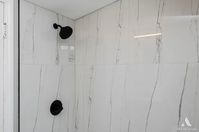 a view of a elevator with a shower